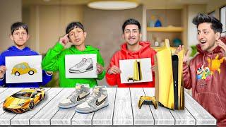 Draw The Prize Best And Get It Challenge ! Who Will Win  Funny Challenge 