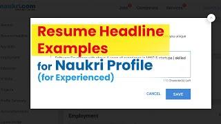 How to Write Resume Headline for Naukri Profile (Examples)