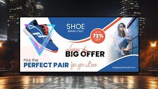 Shoe Billboard Banner Design  | Photoshop Tutorial 2024