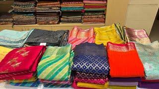 #Bangalore Malleswaram Botique Style Premium Quality Banaras Khaddi georgett Sarees Wholesale Price