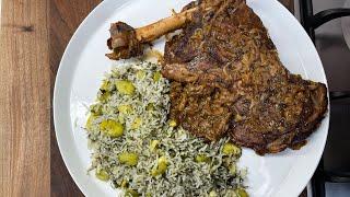 باقالی‌پلو با سردست گوسفندی به همراه نواب - baghali polo with lamb shank by navab