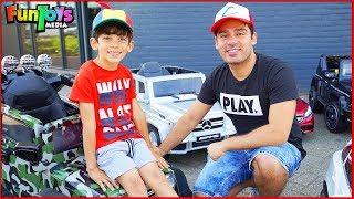 Jason Buys New Kids Cars at the Car Store, Funny Video by FunToysMedia