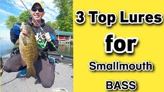 3 Top Lures fishing smallmouth bass