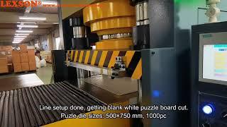 Setting Up LEXSON-A01-600 Ton Puzzle Making Machine & Jigsaw Puzzle Press Cutting Machine In Japan