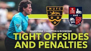 TIGHT OFFSIDES AND PENALTIES - Assistant referee matchday vlog - Maidstone vs Hampton and Richmond