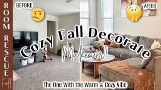  COZY FALL DECORATE 2024 :: Room Rescue S1E2 | Autumn Makeover