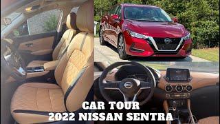 NEW CAR TOUR | 2022 NISSAN SENTRA RED WITH PEANUT BUTTER INTERIOR