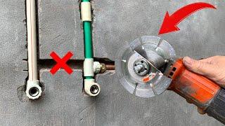 Plumbers never want you to know this! Fastest technique to install metal water pipes inside wall