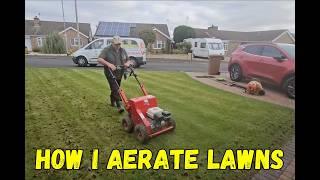 How to Hollow Tine Aerate your Lawn with a Machine or a hand held manual lawn aerator