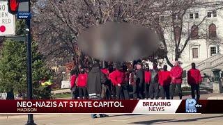 Neo-Nazi group marches through Wisconsin State Capitol