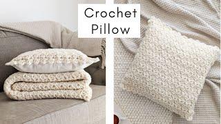 Easy One-Row Repeat Crochet Pillow Tutorial