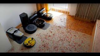 RoboVac Party#14: 2000's vs 2010's vs 2020's Self-Empty Robots | Karcher Roomba Samsung | BIG MESS 