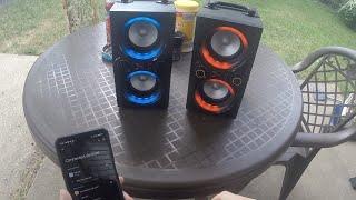 TPyesss Bluetooth Speakers, 80W(Peak) Wireless TWS Portable Speakers Pairing Review