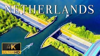 FLYING OVER NETHERLANDS (4K UHD) - Relaxing Music With Stunning Beautiful Nature (4K Video Ultra HD)