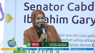 Wasiir Fardowsa Cige”Senator Cabdiwali Garyare ku soo dhawow Golaha Senatorada ee Aqalka Sare”