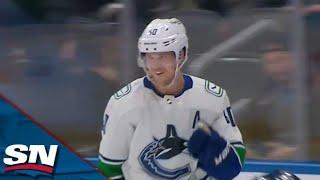 Canucks' Elias Pettersson Snipes OT Winner On Incredible End-To-End Effort vs. Blues