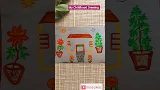 I Drew My Childhood Dream Home  | #Shorts