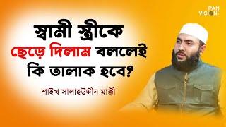 স্বামী স্ত্রীকে ছেড়ে দিলাম বললেই কি তালাক হবে? Sayekh Salahuddin Makki। ইসলামি প্রশ্নোত্তর