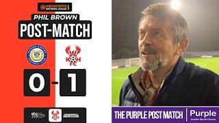 🟪 6 Nov | PURPLE POST-MATCH | Phil Brown on Curzon Ashton win