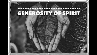 April 6, 2025: Generosity of Spirit