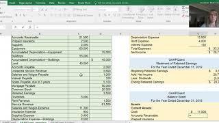 Preparing Financial Statements - GAAPQuest Example