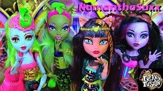 MONSTER HIGH FREAKY FUSION LAGOONAFIRE CLAWVENUS CLEOLEI DRACUBECCA DOLL REVIEW VIDEO!!