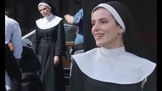 Bella Thorne looks saintly as she changes into a nun's habit to shoot new film in LA