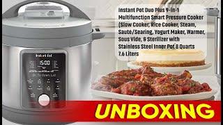 INSTANT POT DUO PLUS 9-IN-1 MULTIFUNCTION SMART PRESSURE COOKER (UNBOXING)