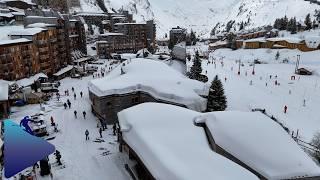 Skiing Avoriaz Main Street: Promenade du Festival | Ski Resorts Video | 4K