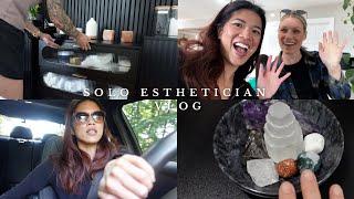 SOLO ESTHETICIAN VLOG: day in my life with appointments  