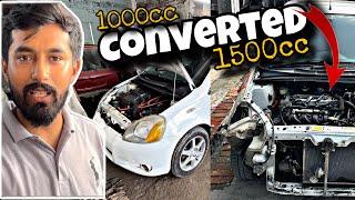 Toyota Vitz 1000cc Converted to 1500cc | Rs Vitz 1.5 | Test Drive | Complete Engine Conversion 