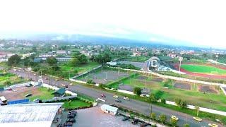 Drone shot of GBHS, Catholic University, Checkpoint Buea Cameroon