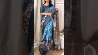 Bombay satin  3D print saree https://wa.me/+919884792857