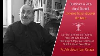 Duminica a 20-a după Rusalii, Învierea fiului văduvei din Nain - Pr. Arhid. Prof. Dr. Ioan Caraza