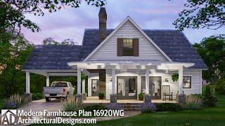 3-Bedroom Modern Farmhouse Plan 16920WG Tour | ADHOUSEPLANS Farmhouse Under 1500 SqFt