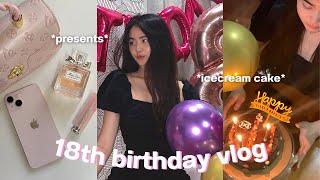 sub) 18th birthday vlog | louis vuitton exhibition, home party, birthday gift unboxing