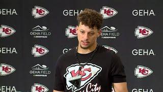 Chiefs QB Patrick Mahomes speaks with reporters after win over Las Vegas Raiders