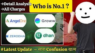 Best Broker App For Long Term Investment | Angel one Vs Zerodha Vs Groww Vs Dhan Which is Better