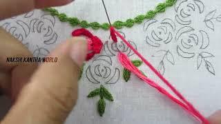 Latest hand embroidery beautiful neckline design for kurti| Amazing neck design idea for beginner