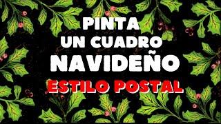 A mí ME GUSTA la NAVIDAD Pintando así en Pinceladas  con pinturas acrílicas #art #ideas #tips