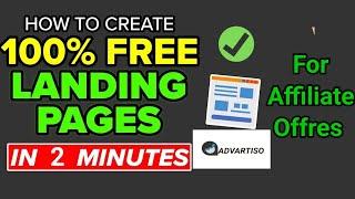 How to Create a Free Landing Page for Affiliate Marketing Offers