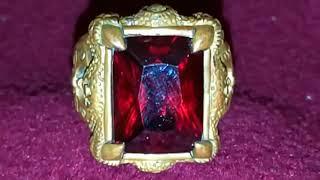 缅甸鸽血红大克拉红宝石古董戒指，A 20 carat Burmese Pigeon Blood Ruby antique ring , 之二