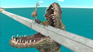 Which Animal Escaped From the Giant Tyrannosaurus Heads? - Animal Revolt Battle Simulator