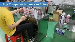 Aile butane gas filling machine working