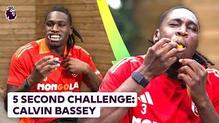 HOW DID HE FIT 22?!  Hilarious Forfeits With Calvin Bassey | 5-second Rule