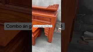 Án Gian Thờ, Bàn Thờ Gia Tiên Chân 14 Gỗ Hương Đá Nam Phi