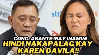 Cong. Abante May Inamin! Hindi Nakapalag Kay Karen Davila!!