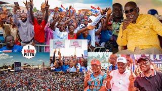 Mad Rush For NPP T -Shirts As Nana Addo Storms Adum In Grand Style For Bawumia/Napo