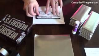 How to wrap a chocolate bar with foil and personalized wrapper.