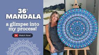 Painting an XL 36" Mandala | Dot Art Mandala Painting